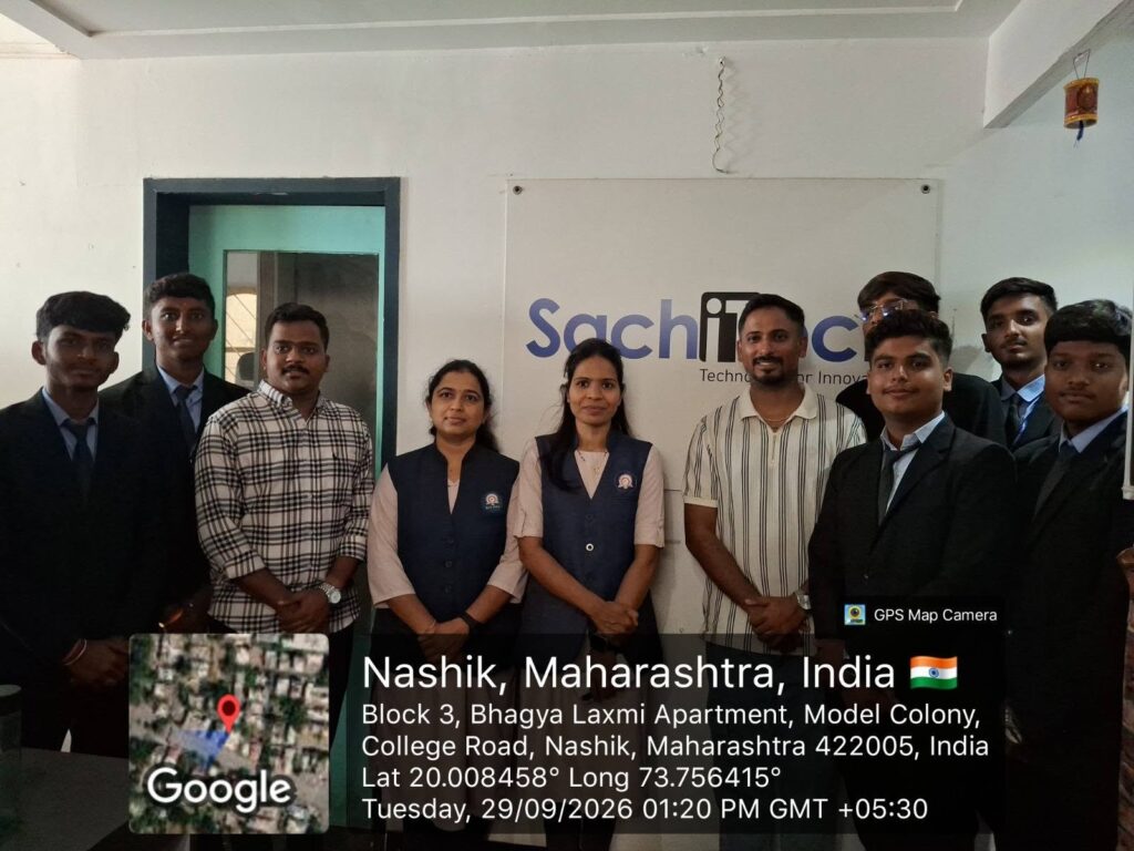MVPS’s Rajarshi Shahu Maharaj Polytechnic, Nashik Department of Information Technology has organized an Industrial Visit to SachiTech Pvt. Ltd., Nashik for Third Year students on 28th and 29th September 2026 as a part of the Software Engineering and Testing subject.